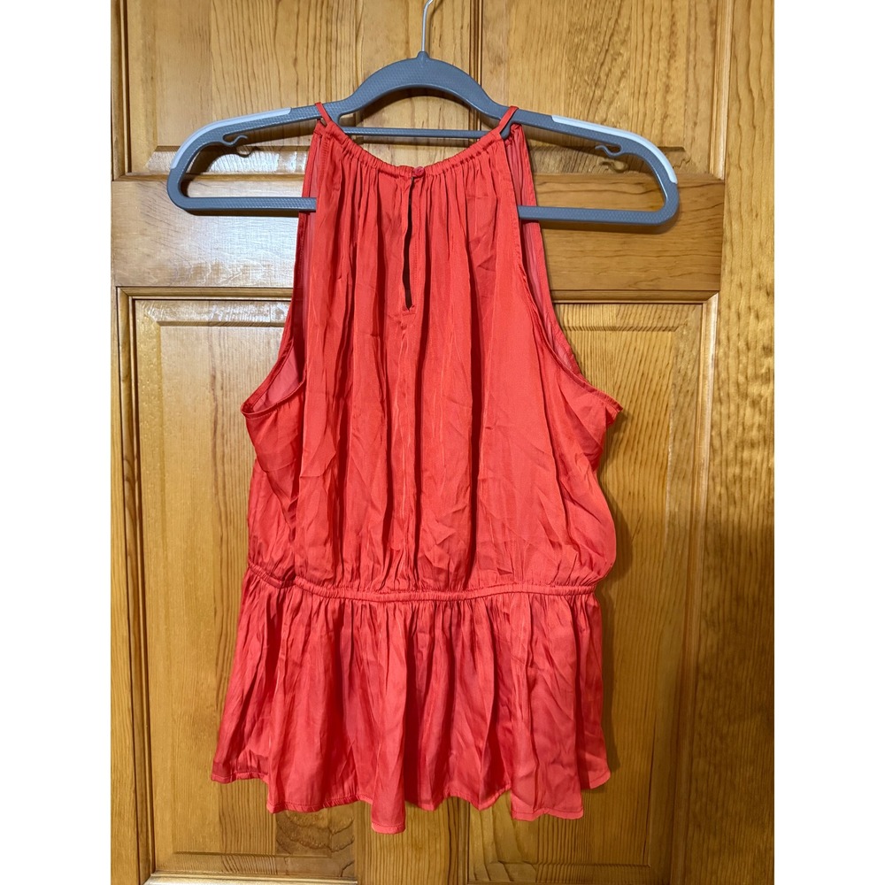 Old Navy Women's Coral Peplum Tank Top Size XL Keyhole Neck Sleeveless - Picture 6 of 6